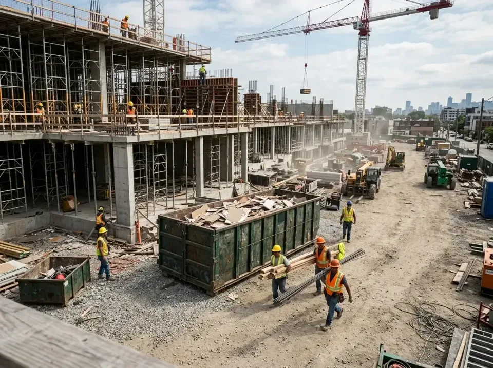 commercial-construction-site-w-002 — frequently asked questions, Low Cost Construction Dumpster Rental in Greenfield, MN